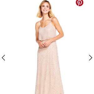 Blush Adrianna Papell beaded dress